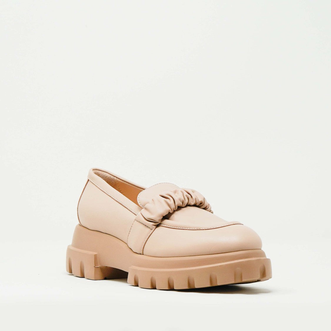 Agl Nude Leather Moccasin