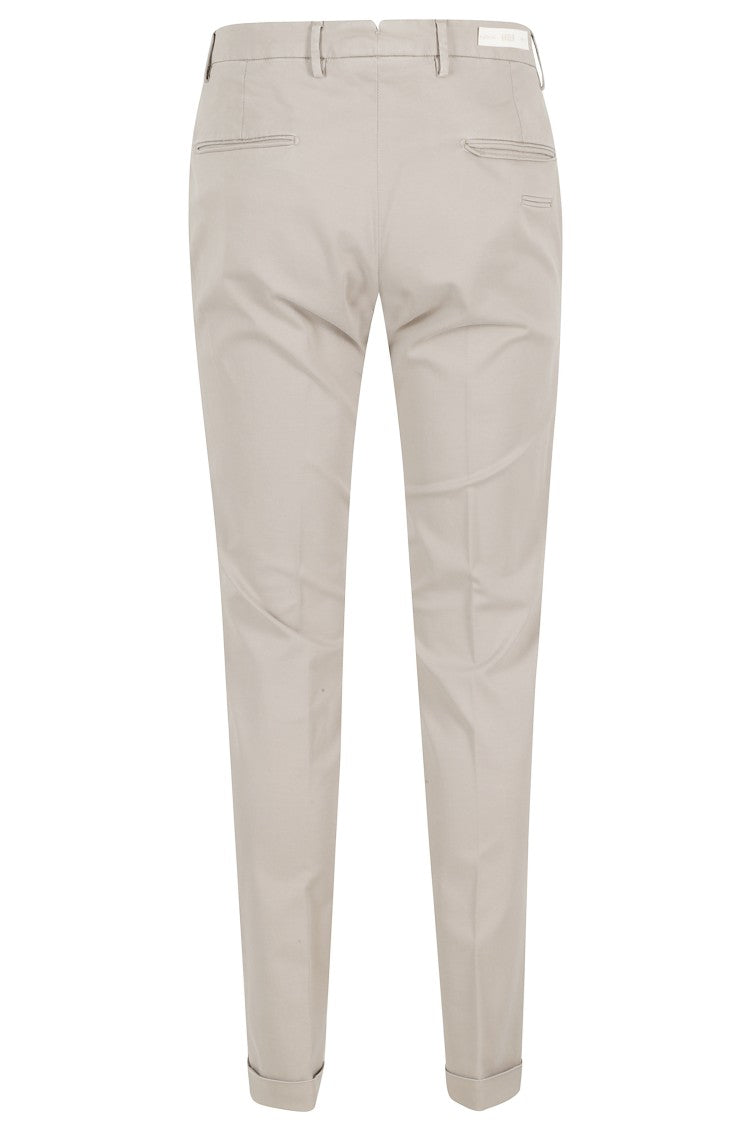 Briglia Dove Gray Tricotina Medium Waist Cotton-Blend Straight-Leg Pants