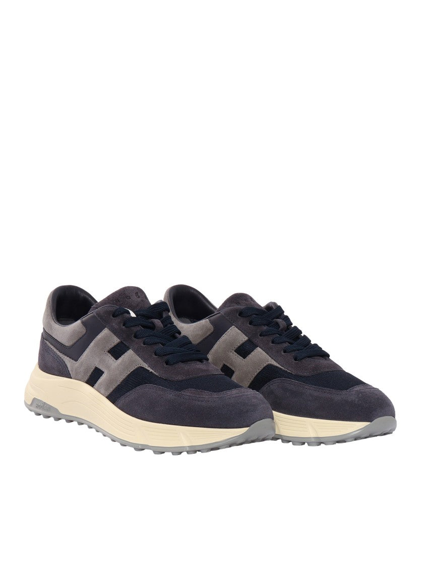 Hogan Grey Suede Panel Sneakers