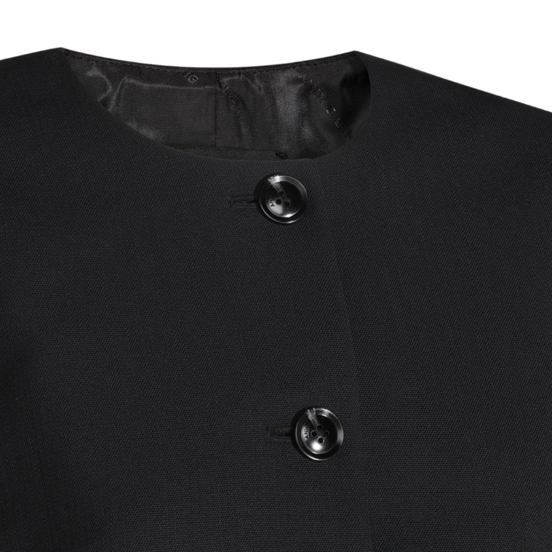 Anine Bing Tailored Black Jacket With Round Neckline