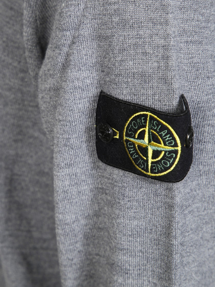 Stone Island Classic Crew Neck Sweater With Textured Finish