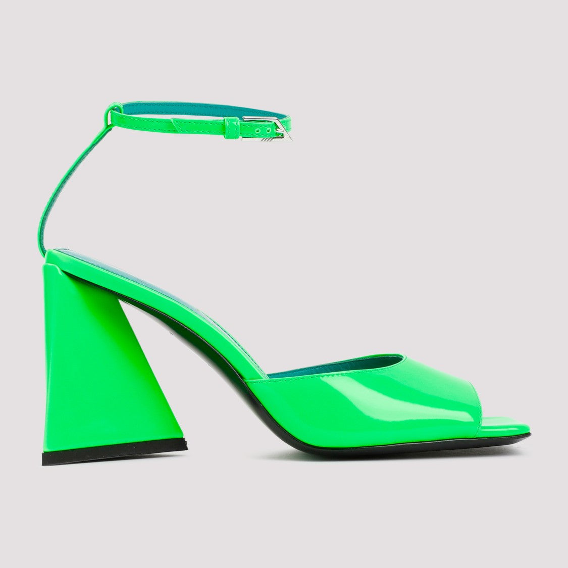 The Attico Green Leather Piper Sandal
