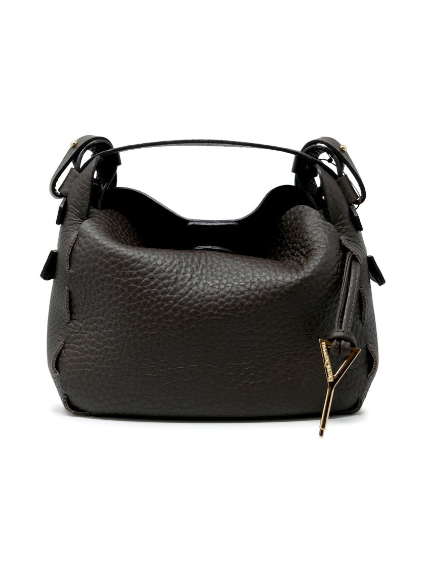 Elena Cardinali Brown Leather Handbag