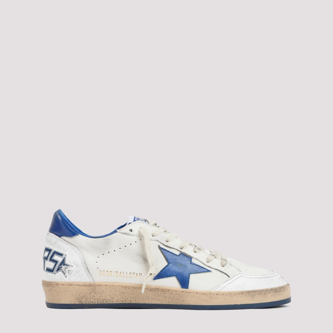 Golden Goose White And Blue Ball Star Sneakers