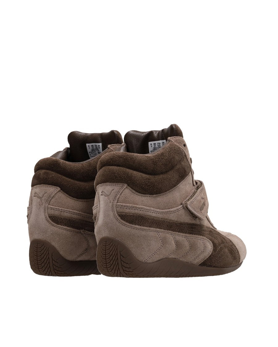 Puma Speedcat Wedge Metallic Detail Suede Wedge Sneakers