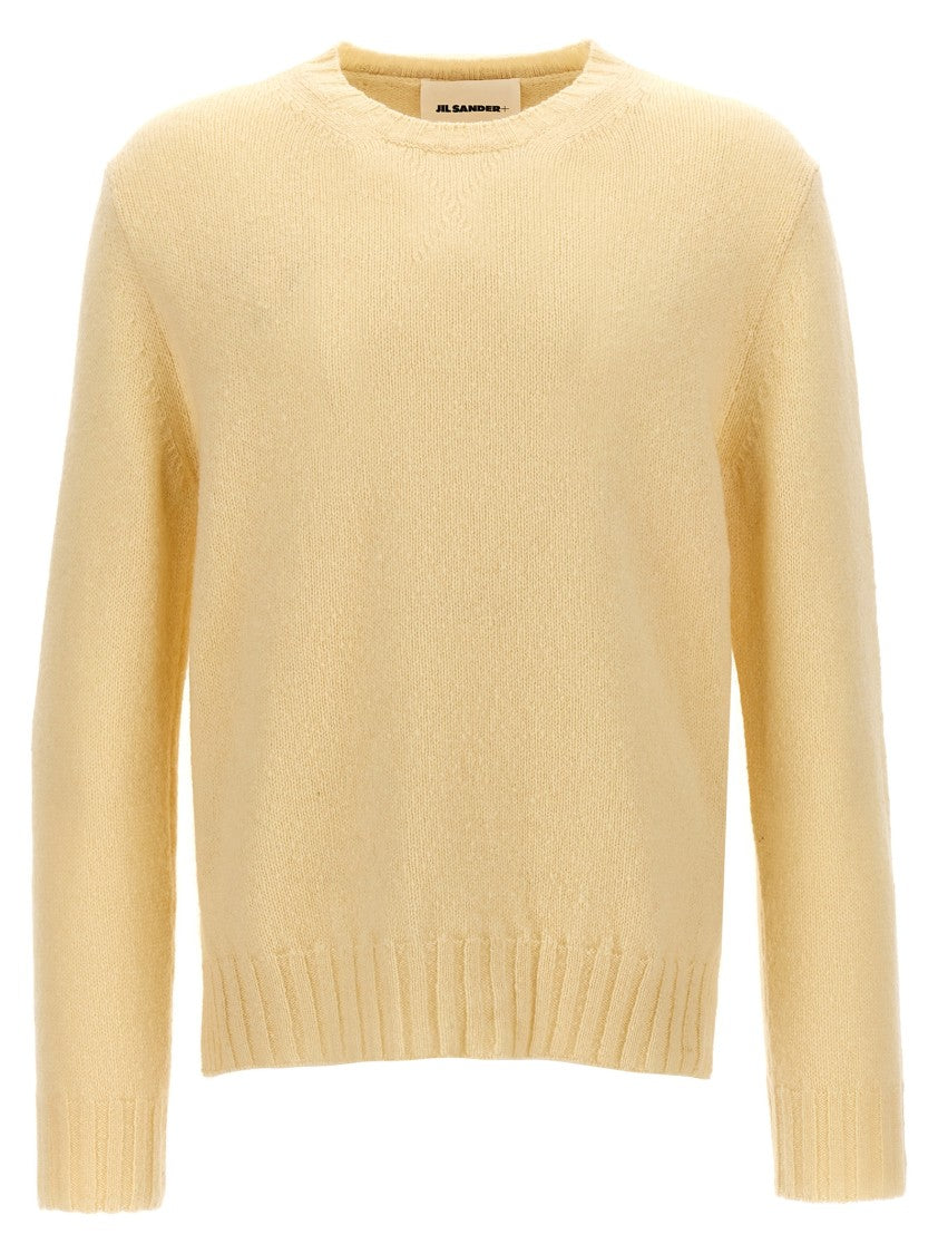 Jil Sander Wool Blend Crew Neck Sweater With Side Splits