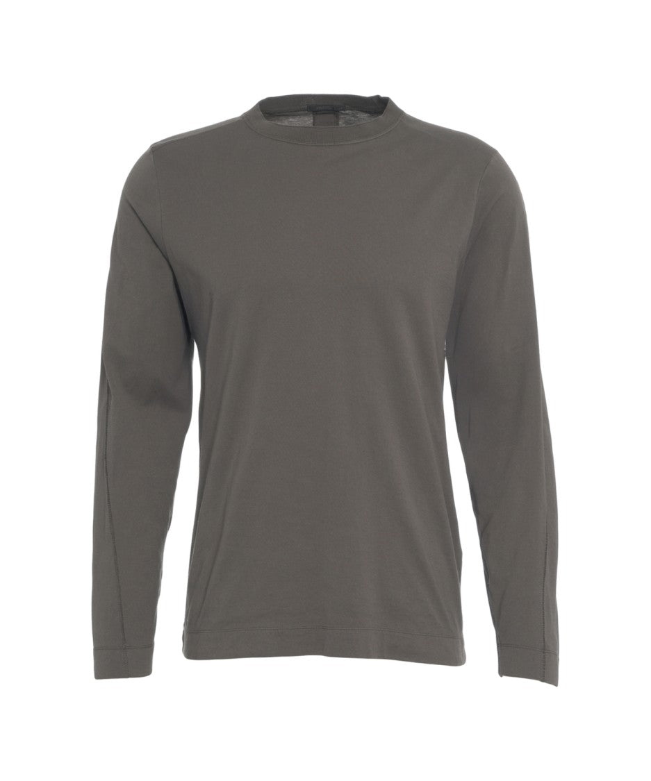 Transit Long-Sleeve Cotton T-Shirt With Classic Round Neckline