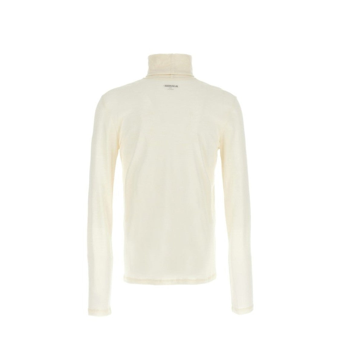 Jil Sander Turtleneck Sweater With Contrast Logo And Smooth Texture