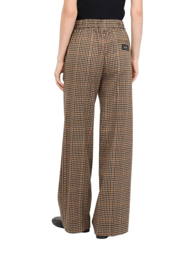 Liu Jo Beige High-Waisted Trousers With Flare Leg