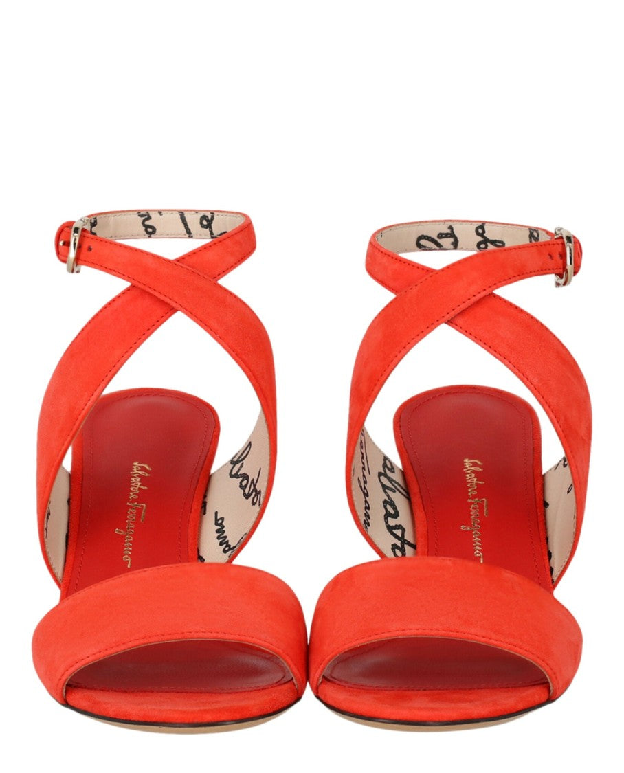 Ferragamo Sheena Suede Heel Sandals