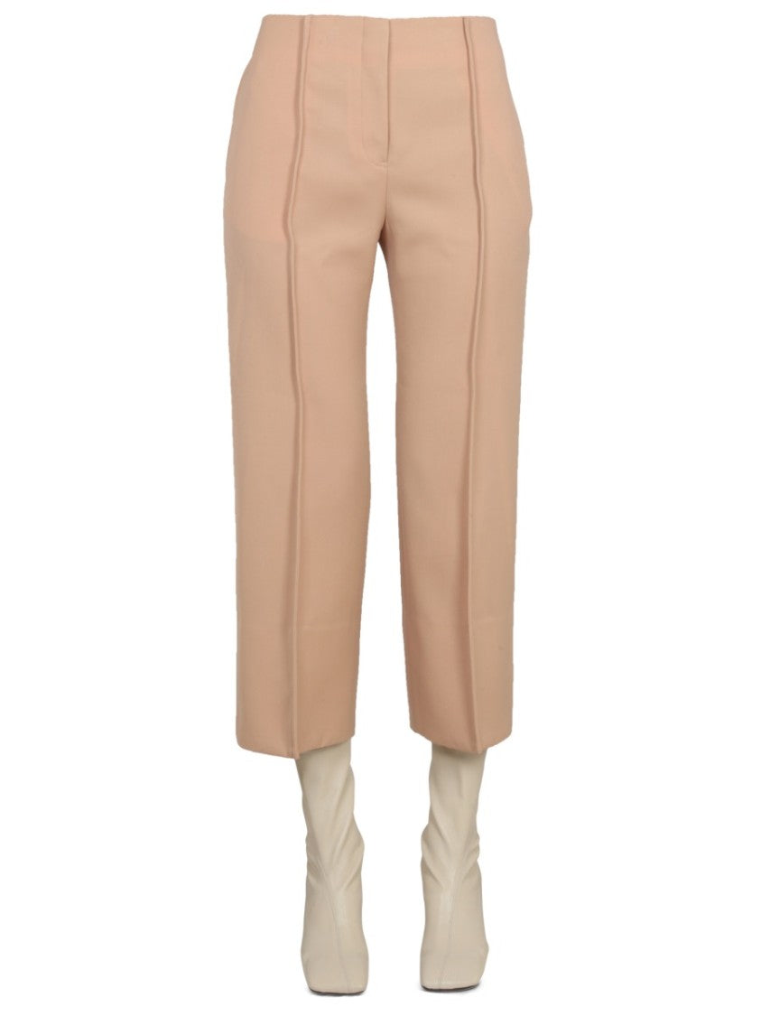 Jil Sander Cropped Wide-Leg Wool Pants
