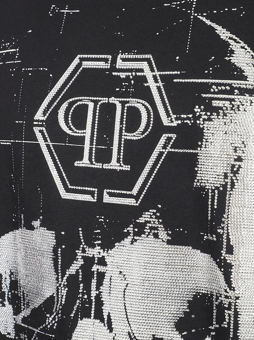 Philipp Plein Short-Sleeve Black T-Shirt With Skull Graphic