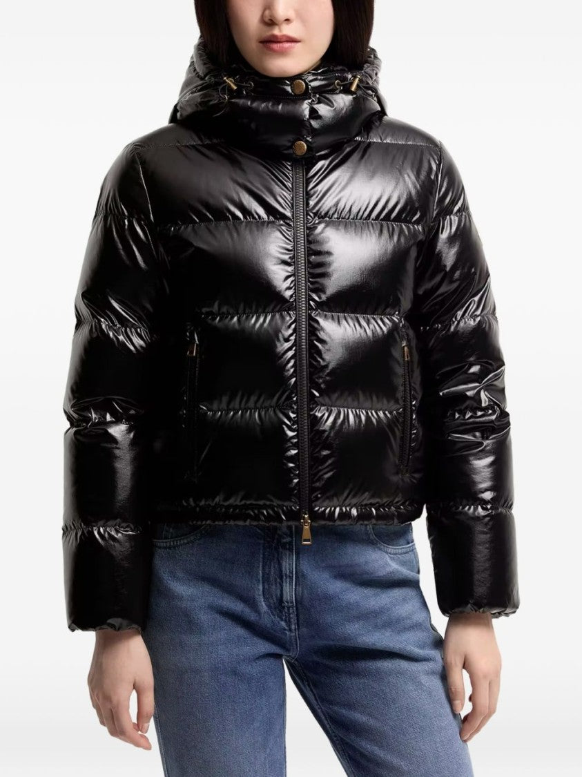 Moncler Cropped Quilted Puffer Jacket With Adjustable Hood