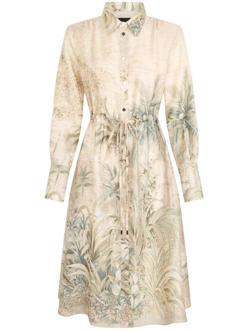 Liu Jo Botanical Print Midi Dress
