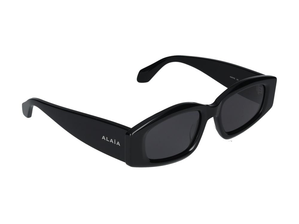 Azzedine Alaïa Black Oversized Rectangular Frame Sunglasses