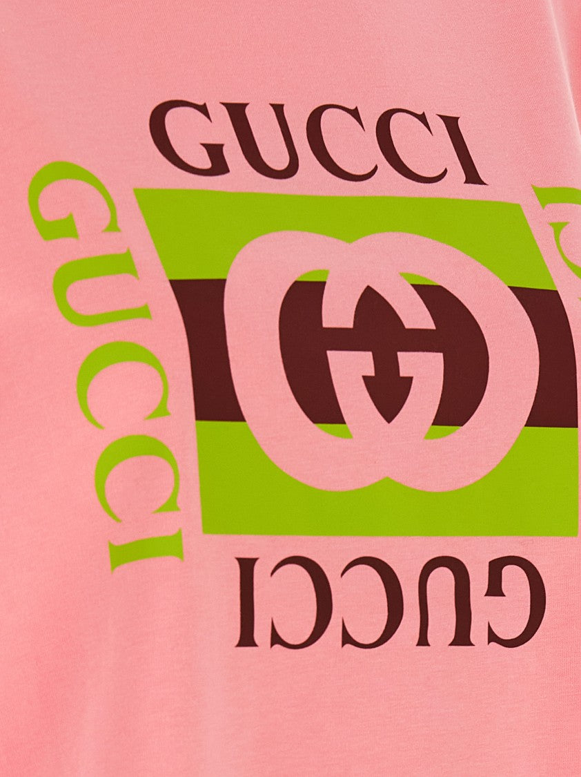 Gucci Incrocio Gg E Web' Print T-Shirt