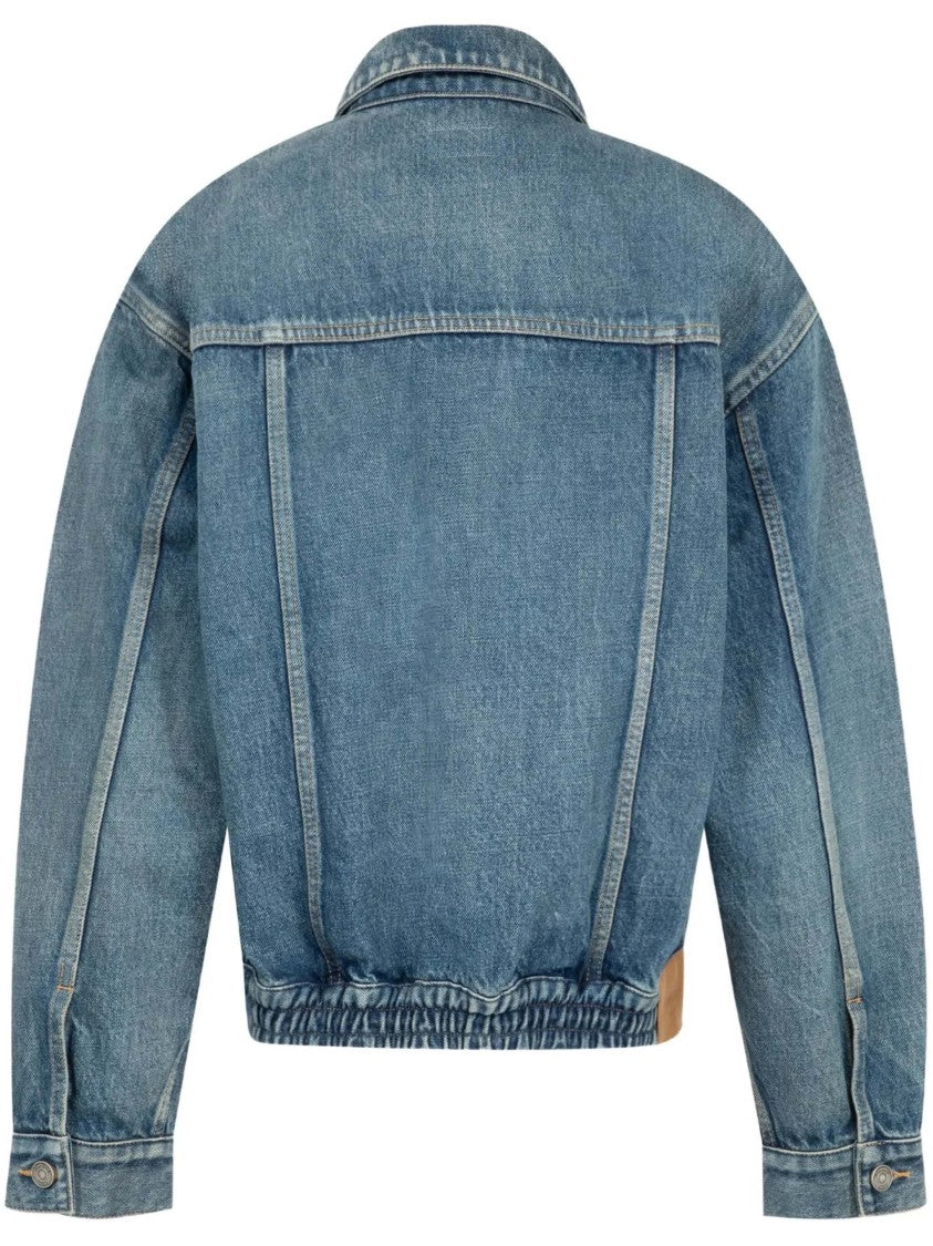 Saint Laurent 70S Cropped Denim Trucker Jacket