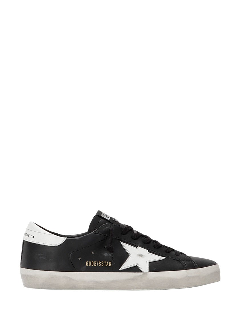 Golden Goose Black Superstar Leather Sneakers