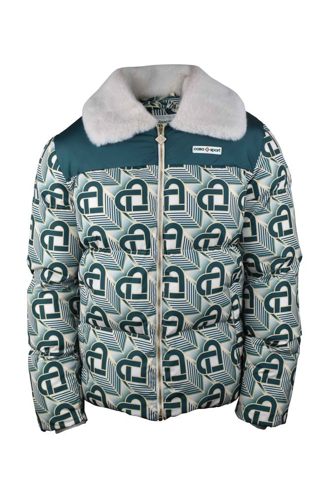 Casablanca Quilted Green Monogram Jacket