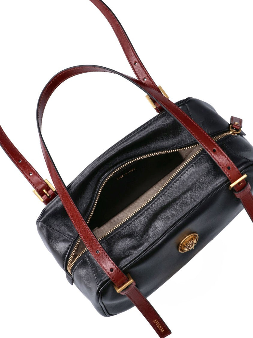 Versace Black Emblème Rectangular Leather Bag