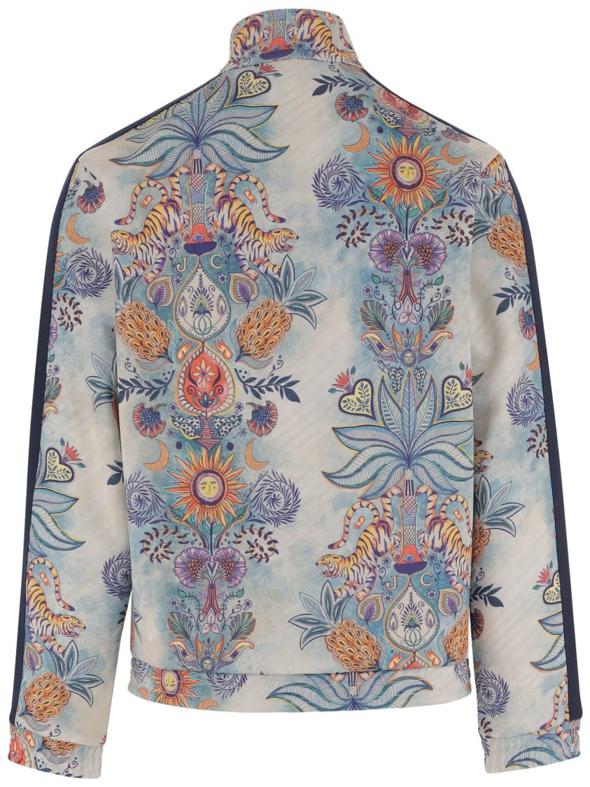 Just Cavalli Stretch Nylon Jacket With Floral Print
