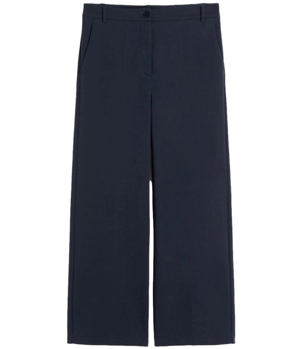 Max Mara Blue Wkdabano Cotton Casual Trousers