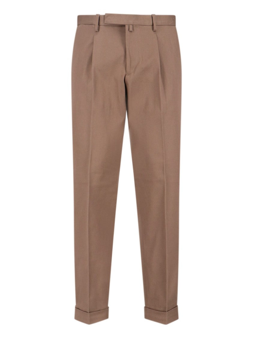 Briglia Tailored Brown Trousers With Structured Silhouette