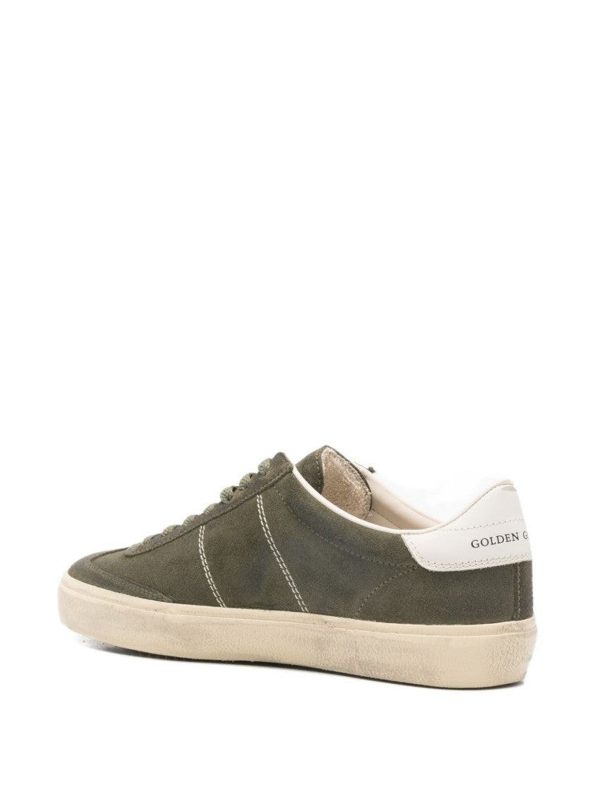 Golden Goose Green Vintage Suede Low-Top Sneakers