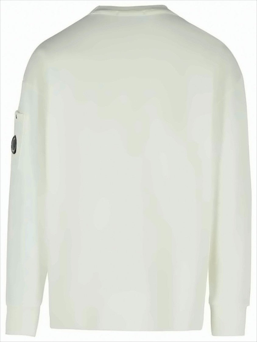 C.P. Company Long-Sleeve Cotton Crew Neck Shirt With Unique Lens Pocket