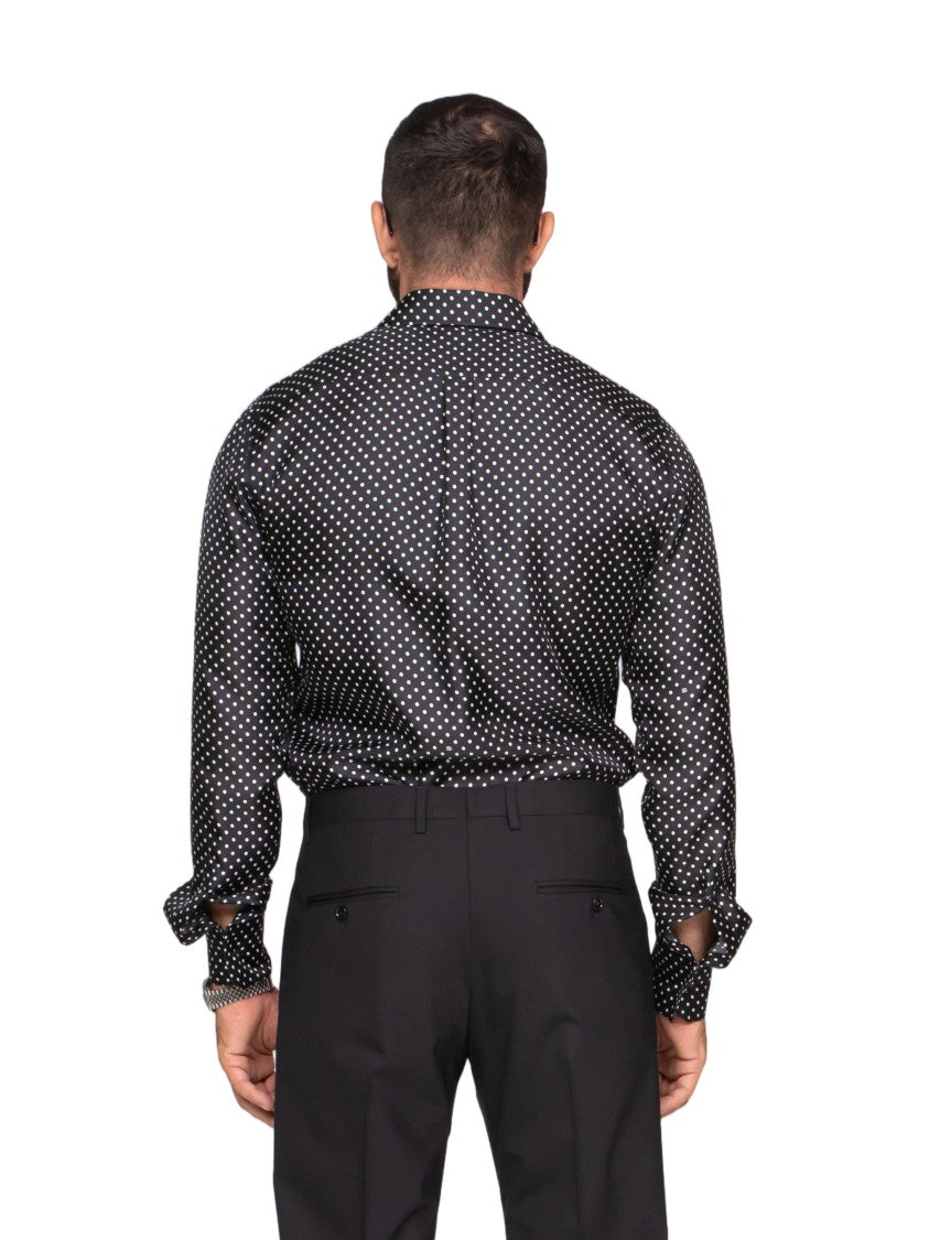Dolce & Gabbana Long-Sleeve Polka Dot Shirt