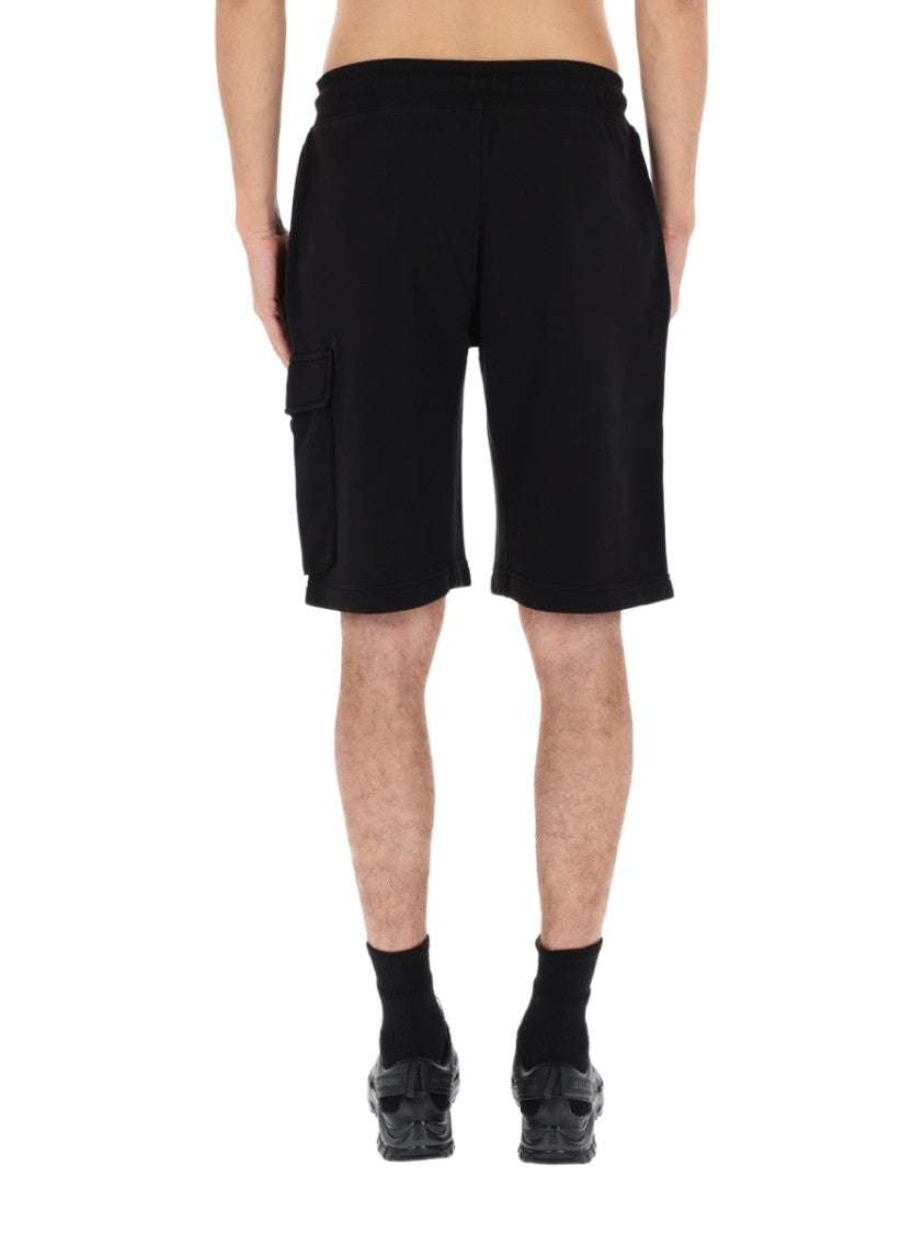 C.P. Company Sweatbermuda Cargo Elastic Drawstring Cotton Shorts