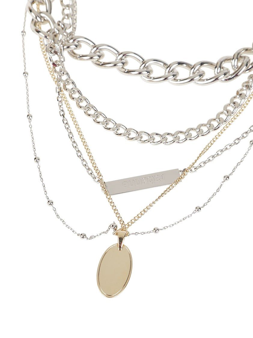 Rabanne Collier 5 Rangs Layered Five-Chain Brass Necklace