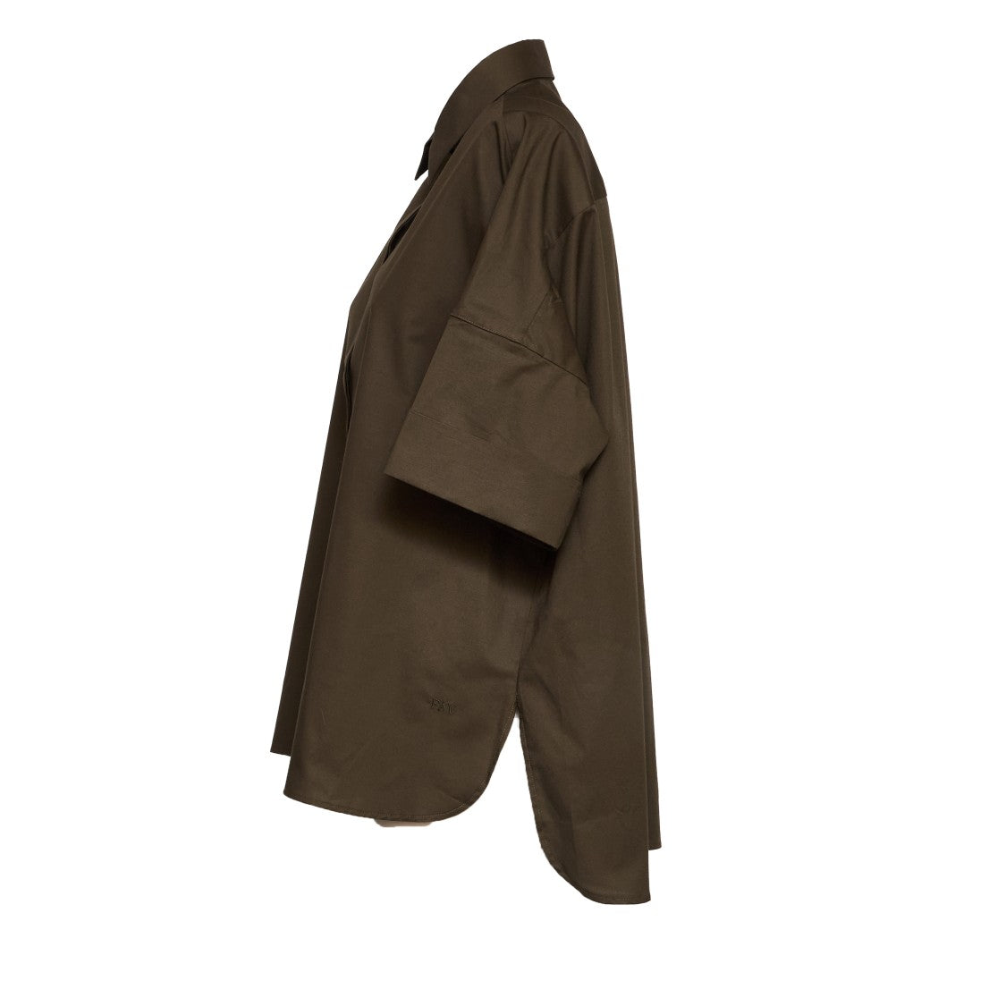 Fay Three-Quarter Sleeve Stretch Poplin Shirt
