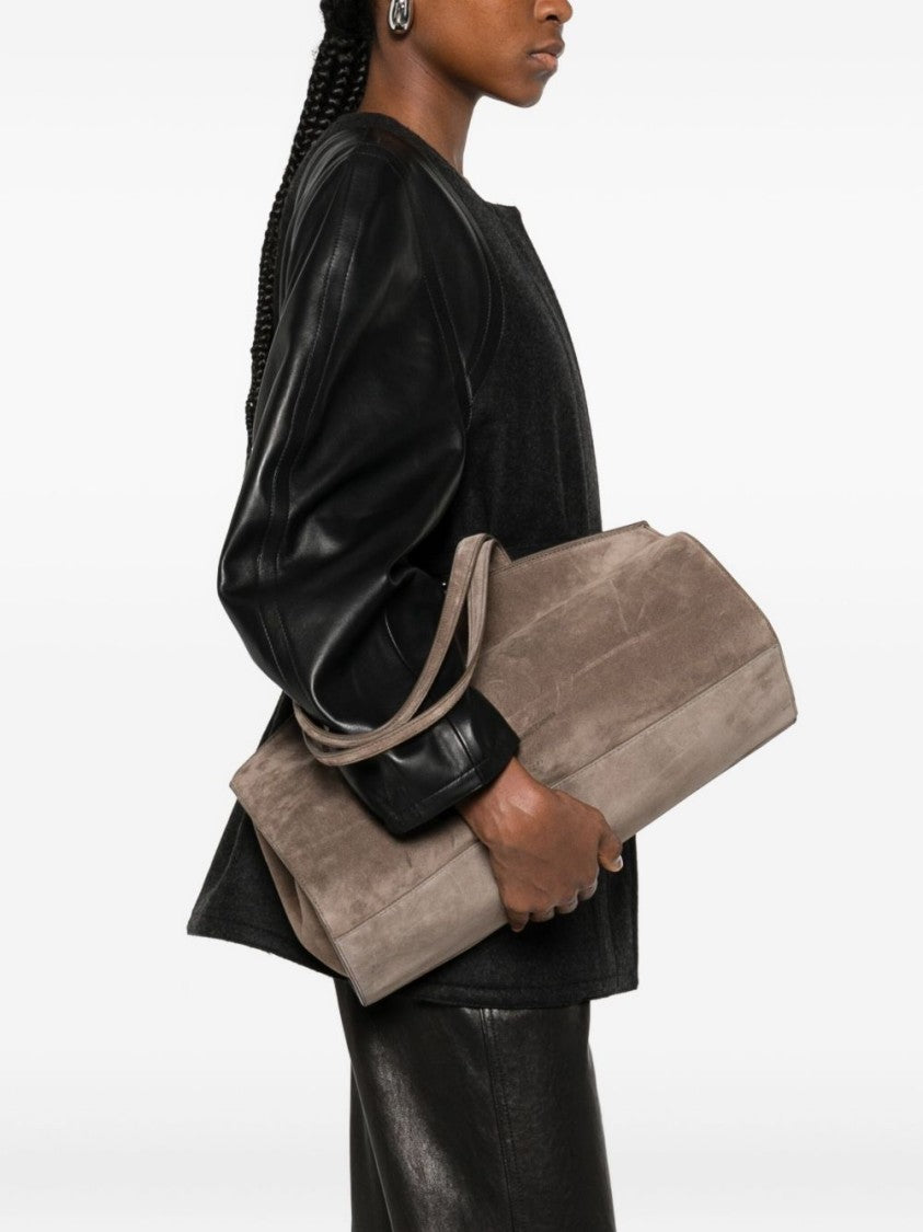 Benedetta Bruzziches Structured Calfskin Handbag With Metallic Clasp