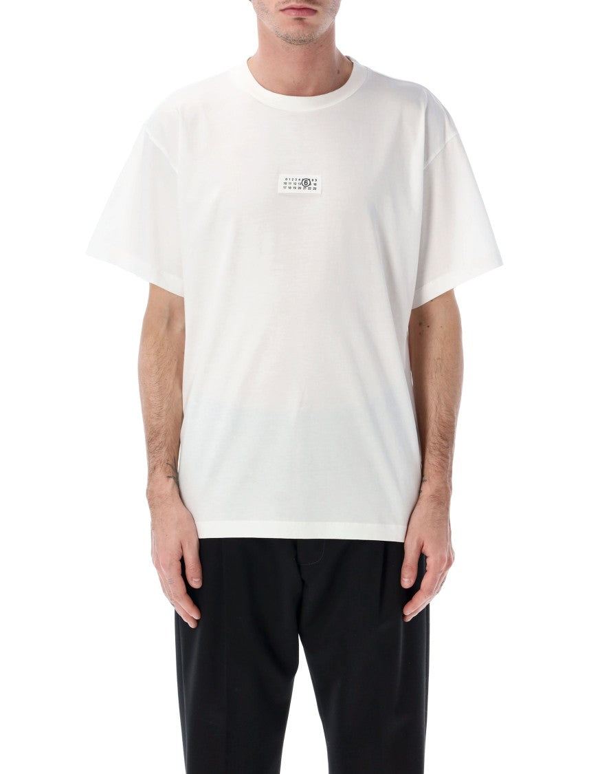 Mm6 By Maison Margiela Cotton Jersey T-Shirt With Numeric Logo Patch