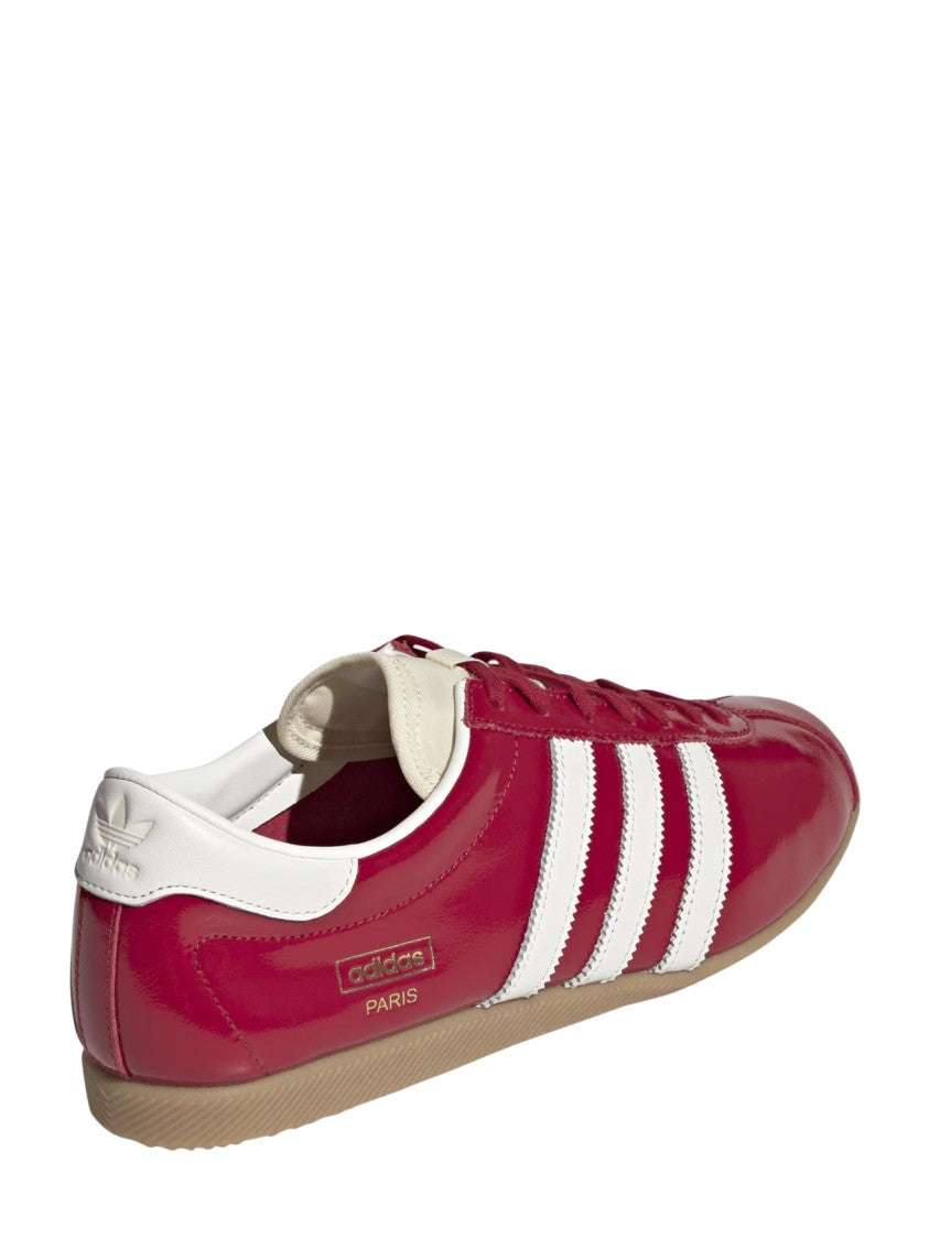 Adidas Glossy Red Sneakers With Contrasting Details