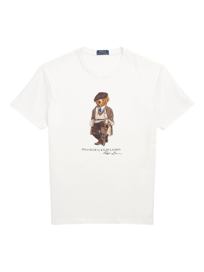 Polo Ralph Lauren Classic White T-Shirt With Vintage Bear Graphic