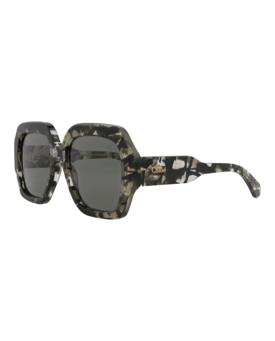 Chloé Square-Frame Recycled Acetate Sunglasses