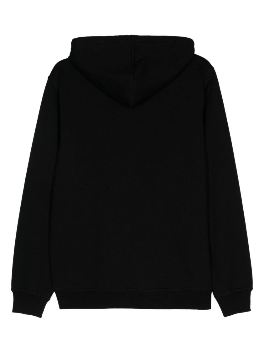 Brunello Cucinelli Black Zip-Up Hoodie With Adjustable Drawstrings And Kangaroo Pocket