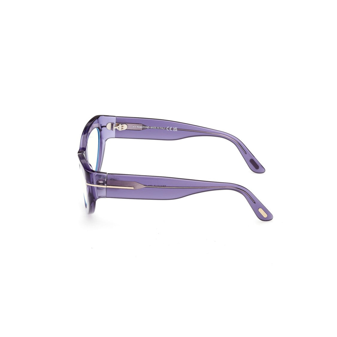 Tom Ford Ft6134-B Translucent Purple Cat-Eye Sunglasses