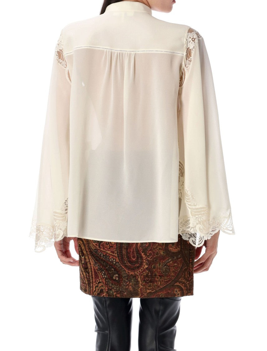 Chloé Fluid Silk Lace Blouse