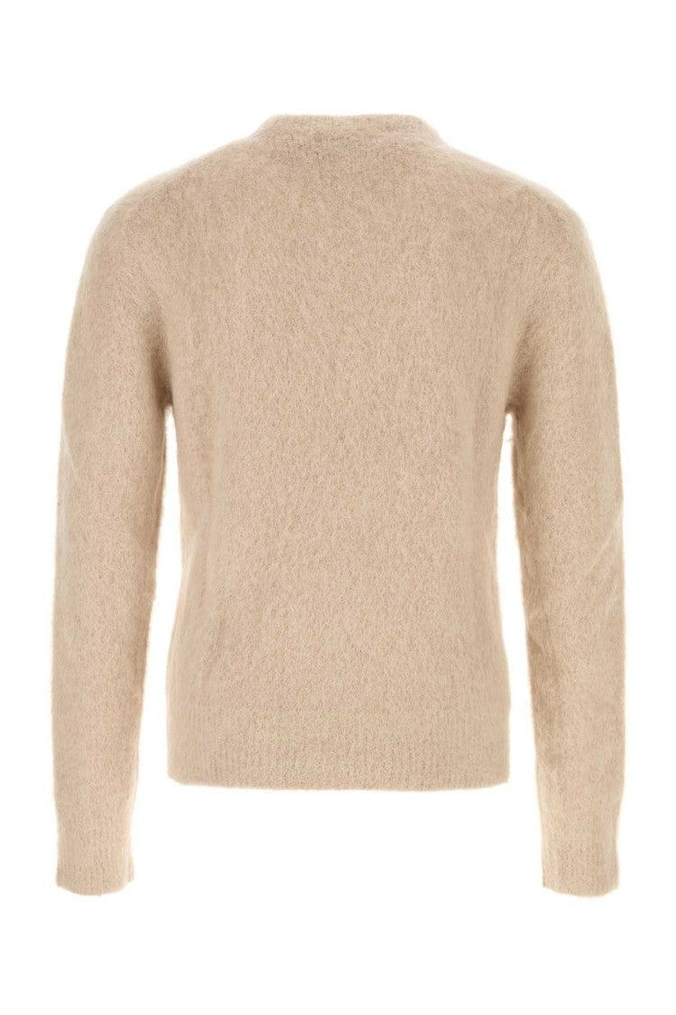 Ami Sand Stretch Mohair Blend Sweater