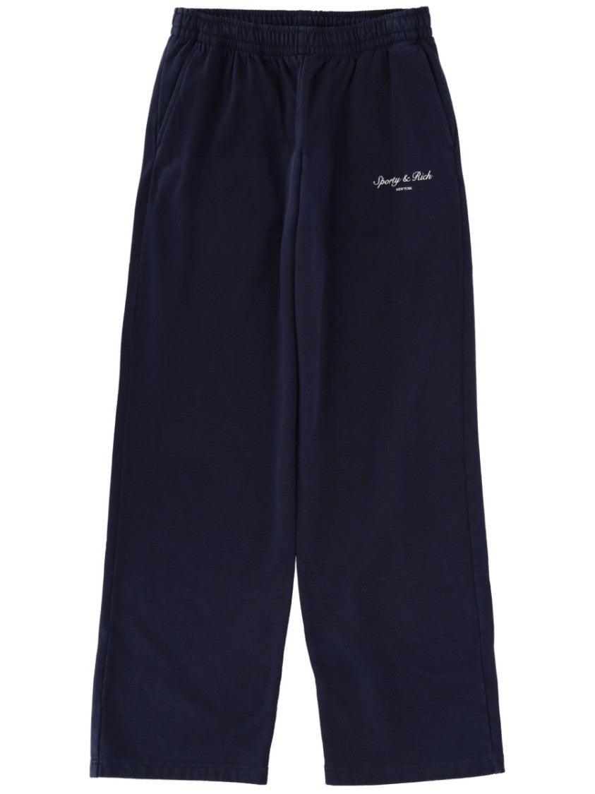 Sporty And Rich Syracuse Wide-Fit Cotton Pants