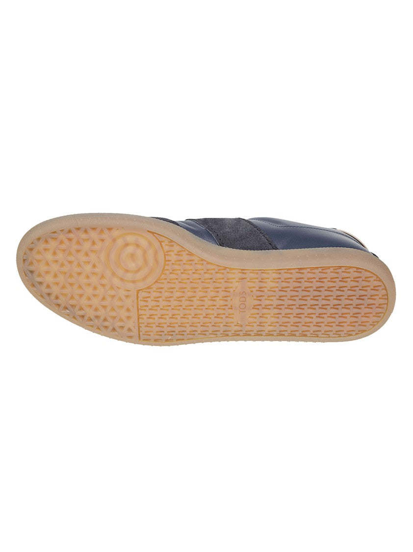 Tod's Blue Ligh Cassetta 68C Low-Profile Leather Sneakers