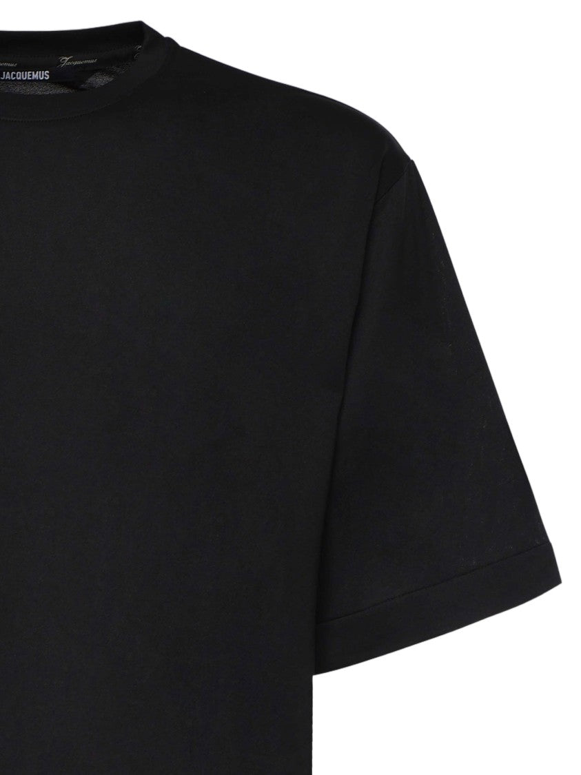Jacquemus Black Paper Jersey Back Logo T-Shirt