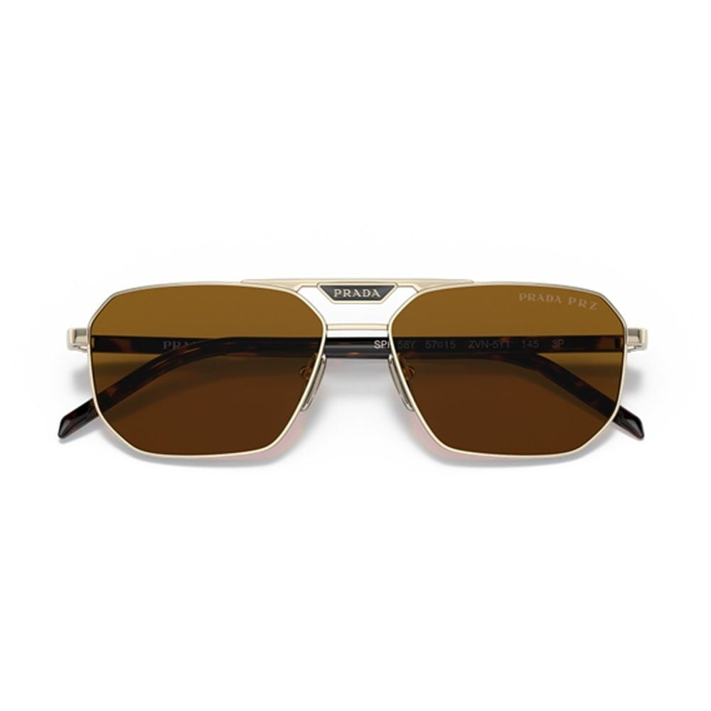 Prada Pr58ys Contemporary Gold Metal Sunglasses