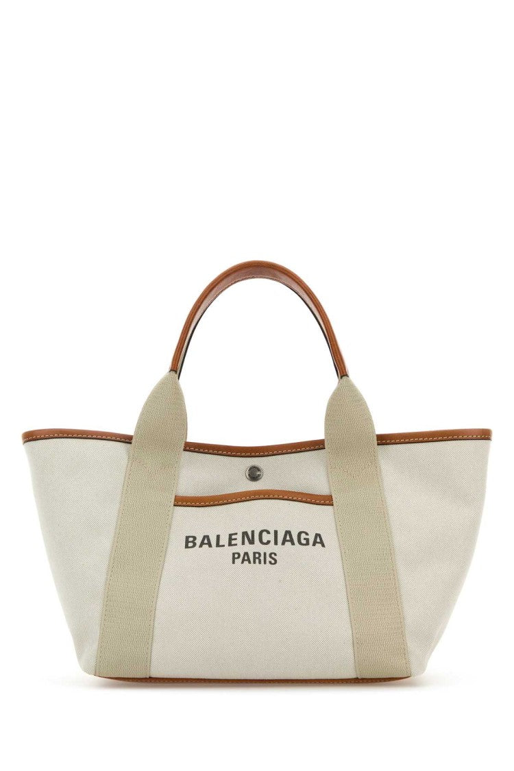 Balenciaga Sand Canvas Small Biarritz Shopping Bag
