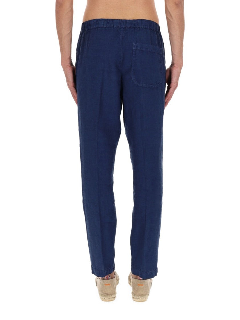 120% Lino Linen Relaxed Fit Straight Pants