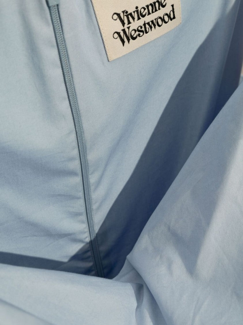 Vivienne Westwood Light Blue Cotton Flared Skirt Midi Dress