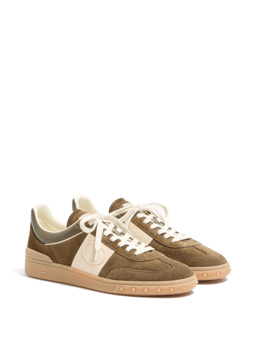 Valentino Low-Top Sneakers With Suede And Leather Panels